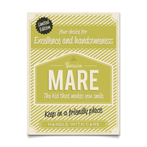 Mooi zacht groen naambord van Koenmeloen met naam van kind. Leuk als kraamcadeau.