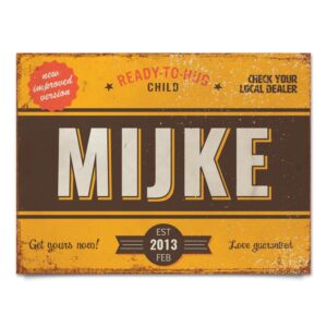 mijke-geel-bruin koenmeloen naamborden