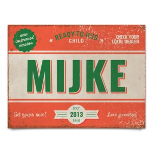 mijke-rood-groen-wit koenmeloen naamborden