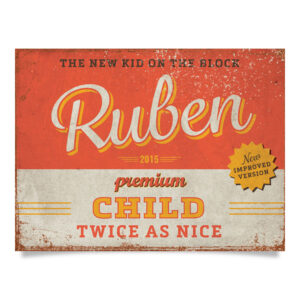 Geboortebord Ruben Rood Geel