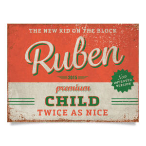 Geboortebord Ruben Rood Groen