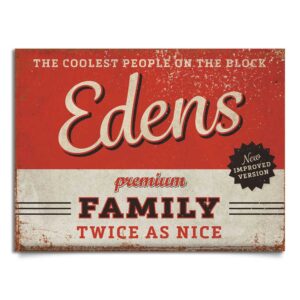 naambord-Edens-rood-zwart van koenmeloen