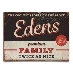 naambord-Edens-zwart-rood van koenmeloen