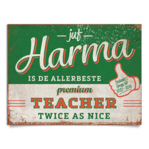 Naambord allerbeste groen rood