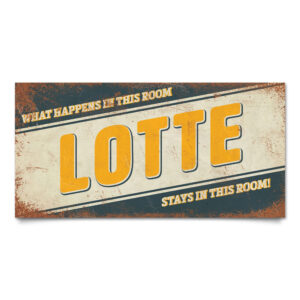 Naambord Kinderkamer Lotte Blauw Geel Wit