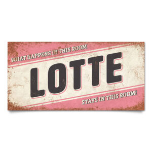 Naambord-Lotte-roze-zwart-wit-koenmeloen