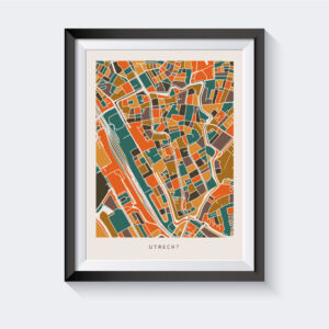 Poster Utrecht Stad - Oranje Bruin