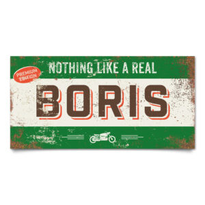 naambord-boris-groen-bruin-motor-koenmeloen-naamborden