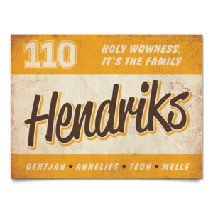 Naambord-Hendriks-voordeur-geel-wit-bruin-koenmeloen