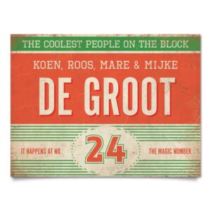 Naambord-de-Groot-voordeur-groen-rood-wit-koenmeloen