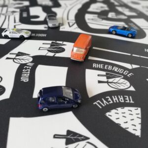 Speelmat van je buurt zwart wit