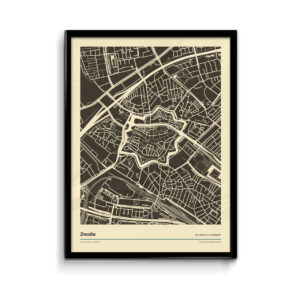 Zwolle--poster-print-zwart-wit-vintage-koenmeloen