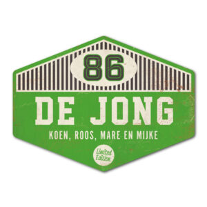 Naambord-de-jong-groen-wit-zwart-koenmeloen voordeur