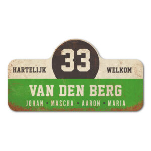 Van-den-Berg-naambord-koenmeloen-groen-wit-zwart rallybord