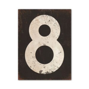 koenmeloen-huisnummer-bord-staand-type-1-zwart-wit