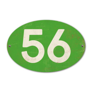 Koenmeloen-Huisnummer-bord-ovaal-groen-wit