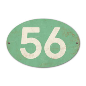 Koenmeloen-Huisnummer-bord-ovaal-mint-wit