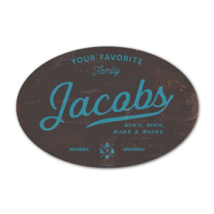 Naambord-Jacobs-koenmeloen-zwart-blauw