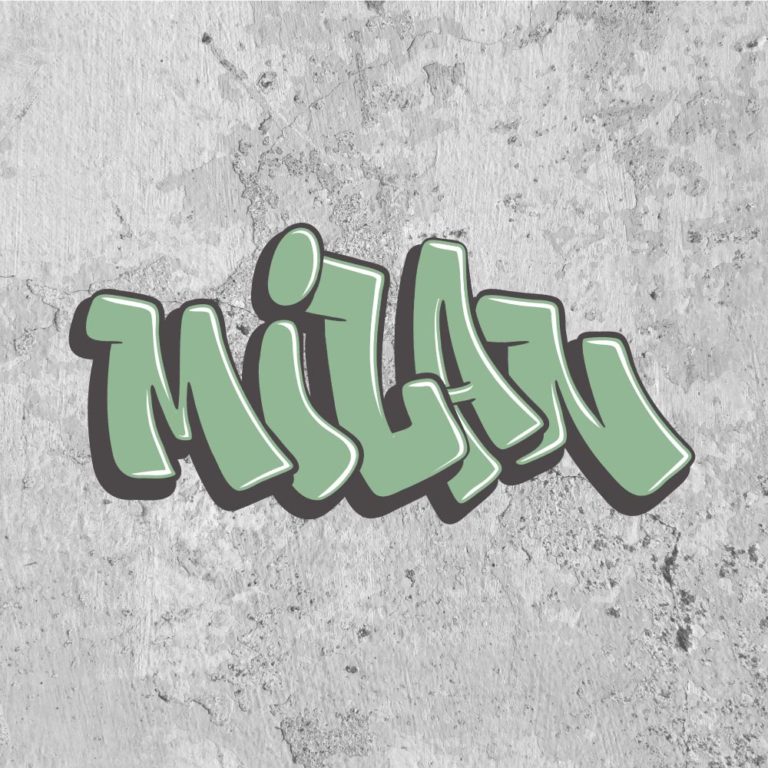 Koenmeloen Wild-Style-Letters-Pale-Green-Milan