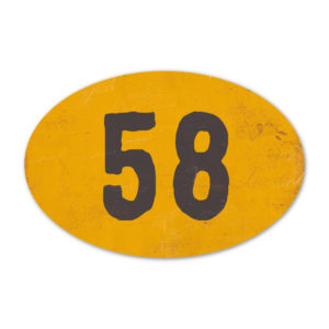 Huisnummer ovaal type 6