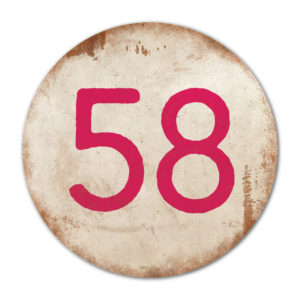 Huisnummer rond type 1