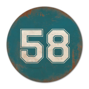 Huisnummer rond type 5