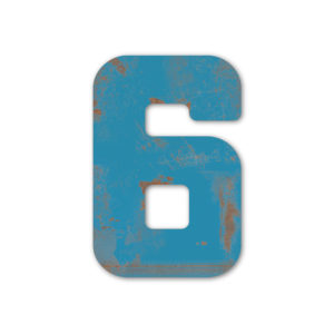 Los huisnummer type 1 - Blauw