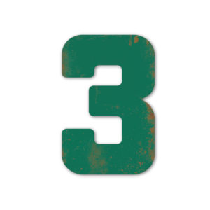 Los huisnummer type 1 - Donkergroen