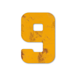 Los huisnummer type 1 - Geel