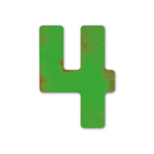 Los huisnummer type 1 - Groen