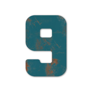 Los huisnummer type 1 - Petrol Blauw