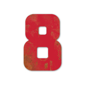 Los huisnummer type 1 - Rood