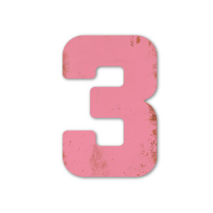 Los huisnummer type 1 - Roze